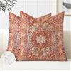Miuyunya Federe per Cuscini da Esterno Retrò 50 x 50 cm Esterni Impermeabile Fodere Cuscino Motivo Etnico Turco Decorativi per Patio, Giardino, Soggiorno, Arredamento da Fattoria, Set da 2