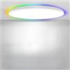 Yexati Lampada da soffitto a LED dimmerabile con telecomando, 24 W RGB cambia colore, lampada da soffitto rotonda, 3000 K-6500 K, regolazione della luminosità 10%-100%, per camera da letto, cameretta