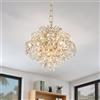 BESTIER Gold Lampadario a sospensione moderno Illuminazione a goccia di pioggia in cristallo Plafoniera Lampada per sala da pranzo Bagno Camera da letto Soggiorno 4 lampadine G9 richieste D28cm H30cm
