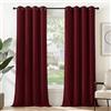 Deconovo Tende Natalizie Oscuranti per Interni 2 Pezzi 290 CM Altezza, Termiche Isolanti, Anti-Rumore, con Anelli, Ideali per Camera da Letto e Soggiorno, 140x290 CM, Rosso Scuro