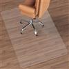 NATRKE Tappetino per sedia per protezione di pavimenti duri trasparente PVC in legno di protezione per pavimenti per ufficio a casa (76 x 122 cm)