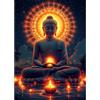 AIRDEA Buddha Lotus Diamond Painting, Notte Stellata Diamond Painting Kit Completo, Diamantini Crystal Art Hobby Creativi Adulti Decorazione per Casa 30x40 cm