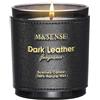 M&SENSE Candele Profumate Soia Pelle Scura |283g, Profumo Audace e Maschile 50 Ore, Candela Profumata per Ambienti Moderni, Regalo Uomo per Compleanni e Design