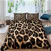 Homemissing - Copripiumino leopardato Safari biancheria da letto matrimoniale king
