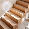 Janety 15PCS Strisce Antiscivolo per Scale, 15 x 60cm Autoadesive Strisce Antiscivolo per Scale Interne, Trasparente tappetini protettivi Antiscivolo per Pavimenti,Tappeto Moquette in Scala Legno
