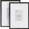 Framelane Set di 2 portafoto cornice 30 x 40 in rovere nero FSC con vetro acrilico antigraffio e infrangibile - Passepartout - Montaggio verticale o orizzontale decorativo