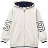 United Colors of Benetton Giacca C/CAPP M/L 3BC1C504U Felpa con Cappuccio, Panna, 150 cm Bambino