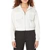 The Drop Women's Bomber Corto in Tessuto Misto, Bianco Whisper, di @jennylinnnn, XS
