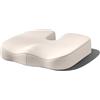 Generic Cuscino per Sedile in Memory Foam, Cuscino per coccige e Rilascio della Pressione, per Sedia da Ufficio, sedie da Gioco, seggiolino Auto sedie a rotelle,Beige