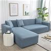 Amsg Copridivano con Penisola Elasticizzato A Sinistra Destra, Copridivano AntiGraffio Gatto Chaise Longue Sofa Cover A Forma di L,K,XL235~300cm