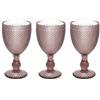Tognana Diamante Set 3 calici cc 280 in pasta di vetro ciclamino