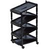 DEA HOME - Scarpiera Estensibile ZIP 7 Posti Nero h62,5x36x30 cm