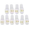 Hapivida 5 Paia Pantofole da Sposa, Portatili Pantofole Usa e Getta Biancheda da Hotel Pantofole da Festa di Nozze Slippers da Sposa, Bianco, Sposa 2