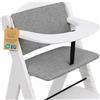 Totsy Baby Copri seggiolone pappa universale 2 pezzi - copriseggiolone bambino e bambina per Hauck e Stokke cuscino imbottitura riduttore per sedia con un rivestimento impermeabile stabile Oeko-Tex Grigio
