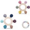 akolik Giochi Dentizione Neonato, Sonaglio Anello Massaggiante in Silicone per Bambini, Massaggiagengive Senza BPA per neonati di età superiore ai 3-6 6-12 mesi