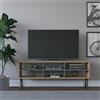 Hanah Home Supporto per TV, melammina, Quercia Antracite, Taglia Unica