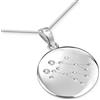 LillyMarie Collana Zodiacale Gemelli In Argento Con Pendente Costellato Di Zirconi E Estensione