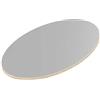 AUPROTEC 18mm Piano del Tavolo grigio 900 mm x 500 mm ellittico Pannello Multistrato rivestito melamminico di 40cm-200cm Legno Compensato di Betulla: 90x50 cm