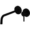 PAFFONI Rubinetteria - Miscelatore lavabo a Parete Colore Nero Opaco Bocca 245 mm Light LIG007NO70 - RUB10814 - Nero Opaco, 245 mm