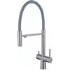 XJTNLB Miscelatore Cucina 3 Vie Acciaio Inox Spazzolato Rubinetto Tre Vie con Doccetta Estraibile Miscelatore Cucina con Doccetta Estraibile