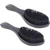 CENMEN 2 pz Curved Wave Brush Men'S Styling Pettine Soft And Wild Boar Hairdressing Tool