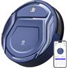OKP Robot Aspirapolvere,Super Sottile Aspirapolvere Robot Domestiche Silenzioso Autocaricante,Aspirazione 2100Pa Controllo WiFi/App/Alexa,Ideale per Peli di Animali Tappeti Pavimento Duro