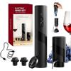 CIRCLE JOY Cavatappi Elettrico Set regalo, Apribottiglie Ricaricabile con Tagliapasta stagnola, Aeratore e versatore di vino Elettrico 2 in 1 e 2 Tappi a vuoto, Cavo USB
