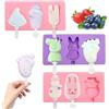 Shyllin 3 Pezzi Stampi per Ghiaccioli Bambini, Stampi Gelato Silicone, Stampo Ghiaccioli Senza Bpa, con 20 Stecco, Formine Ghiaccioli Riutilizzabili, Ghiaccioli Stampo, Stampi Gelato Stecco