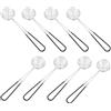 YOUDALIS 8 Pezzi Schiumarola Ragno in Acciaio Inox, Cucchiaio Spider Strainer per Pentole Calde, Manico Lungo Schiumarola Cucchiaio per Friggere Cibo, Pasta, Spaghetti, Noodle