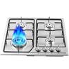 Quiltern Piano cottura a gas integrato 4 fuochi / 5 fiamme in acciaio inox per gas naturale propano fornello a gas fornello a gas da cucina fornello a gas in acciaio inox (58 x 52 cm)