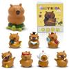 KDFSSIPE Blind Box Capybara Figure Series Capybara Casuale Personaggio d'Azione Figura Scatola a Sorpresa Giocattolo d'Arte da Collezione, Blind Boxper Bambini e Adulti Regali di Compleanno (Style E)