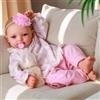 JIZHI Bambole Reborn-Baby Bambina 17 Pollici Realistiche Neonate Bambole Vita Reale con Corpo in Tessuto Morbido e Occhi Aperti con Set Regalo per Bambini dai 3 Anni in su