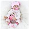 Scnbom Bambole Reborn Femmina 22inch 55cm Vere Bambola Che sembrano Originali Toddler Silicone bambolotti realistica Maschio Occhi Aperti