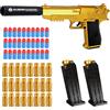 FWHFNB Pistola Giocattolo a Proiettile Morbido,Blaster in Schiuma Morbida,Pistola Giocattolo di Schiuma Blaster,con Proiettile Morbido e Caricatore,per 6+ Regali per Bambini (Oro)