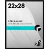 Americanflat Cornice per poster da 22 x 28 cm con plexiglass lucido, collezione Streamline, cornice sottile per esposizione a parete, accessori per appendere inclusi, colore nero