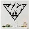 Wallity Hanah Home Elegante accessorio decorativo da parete in metallo, nero, 42 x 55 cm, 100% metallo, spessore 1,5 mm, design leggero e moderno per la decorazione della casa