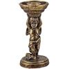 DRW Candelabro Angelito Resina Oro Dipinto a Mano 18 cm