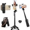 Wenbones Mini Treppiede Estensibile 3 in 1 Bluetooth Selfie Stick Live Streaming,Smartphone Capgrip con Telecomando, Treppiede per Cellulare per smartphone iPhone/Android, 2 Slitte Fredde