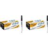 BIC Velleda, Marcatori Cancellabili, Colore Nero, Pennarelli per Lavagna, Punta Media 1.4mm, 1741, Confezione da 24, Fornitura Cancelleria Scuola e Ufficio
