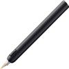 Lamy dialog cc all black - penna stilografica senza capp. con meccanismo a rotazione - pennino bicolore in oro 14 ct, parz. platinato e di misura B - cartuccia T 10 blu e conv. Z 27 - per destrimani