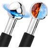 CGBE 2 Pezzi Facial Ice Globes, Globi di Ghiaccio per Viso Occhi e Collo, Massaggio Ice Roller in Acciaio Inossidabile Con Liquido Antigelo all'interno, Riducono il Gonfiore e Le Occhiaie