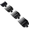 AIRERA Set di pettini professionali per tagliacapelli, in nylon nero, compatibili con tagliacapelli Wahl Standard Full Size Magic Clip Super Taper 8148/8504/1919/8591 (4)