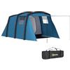 Outsunny Tenda da campeggio gonfiabile per famiglie, tipo Tunnel per 3-6 persone, tenda da campeggio glamping con lobby, finestre in rete e borsa per il trasporto, protezione UV 50+ impermeabile