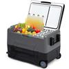 GarveeMore Frigorifero portatile per auto, frigorifero a compressore, 35 l, piccolo congelatore per esterni, campeggio, camper, auto