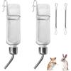 SIGANDG 2pcs Distributore Di Acqua Per Animali Domesti 350ml,Borraccia Acqua per Piccoli Animali,d'acqua per conigli,Gravità Automatica Acqua Bottiglia Conigli,Adatto per roditori, gatti,conigli