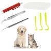 JRJRN 6Pezzi Strumento Rimozione delle Zecche Set, Ganci Zecche Privo di Sostanze Chimiche, Pinzette Zecche Indolore Sicuro, Pinza Zecche Multifunzionale con Custodia per Gatto Cane Umano