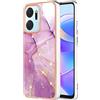 LEMAXELERS Custodia Huawei Honor X7A Cover Huawei Honor X7A Custodia Glitter Bling IMD Marmo Placcatura in Silicone TPU Cover Morbida Ultra Slim Antiurto Gel Back Guscio YBB Marble Zi Gold