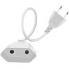 HuaLiSiJi Prolunga Europea 2.5A 250V Cavo Prolunga Presa Europea 2x0.75 mm², per Elettrodomestici, Lampada, Spina di Ricarica, TV, PC Ecc (Bianco, 0.6m)