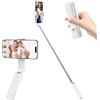 Cloudvalley Mini Selfie Stick, Selfie Tascabile Retrattile con Telecomando, Selfie per Cellulare Portatile Leggero per Vlogging/Video Recording/Live Streaming, Bianco