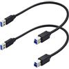 LANMINGLEL Cavo USB 3.0 per stampante USB 3.0 tipo A maschio a tipo B maschio ad alta velocità per scanner, stampanti, dischi rigidi esterni desktop e altro ancora (2 pezzi)